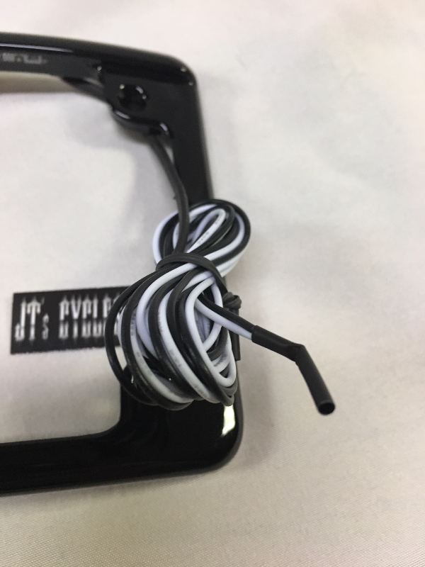 Custom Dynamics Black 4 x 7 Curved LED Motorcycle License Plate Frame