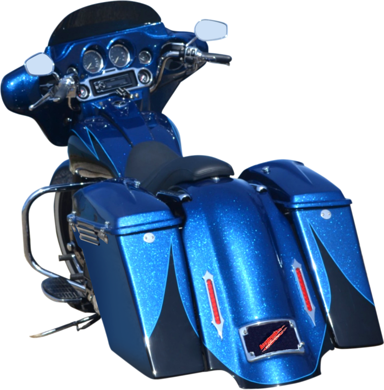 Accutronix Universal Tribal Slotted Led Bag Lights Harley Bagger