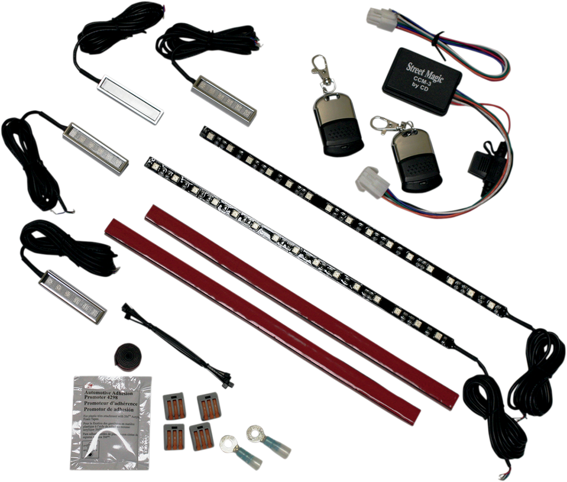 Custom Dynamics Magic Wizard Multi LED Motorcycle Engine Light Kit Harley JT's CYCLES