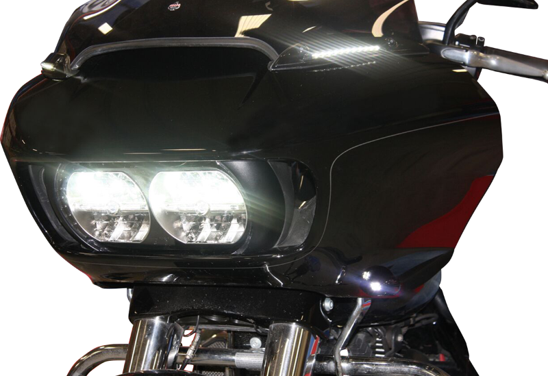 Custom Dynamics Black LED Windshield Turn Signal Trim Kit 1519 Harley Touring JT's CYCLES