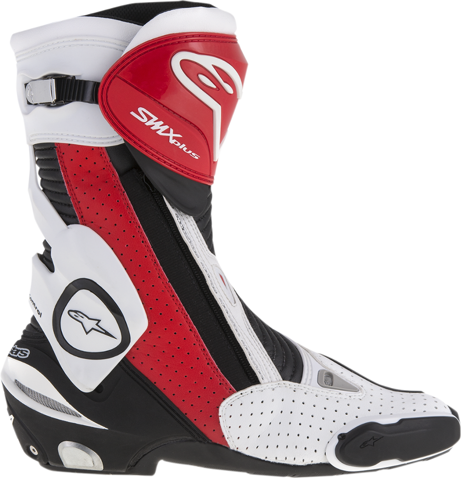 Mens Alpinestars SMX Plus Textile Black Red White Motorcycle Street