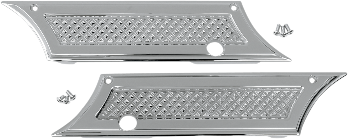 Luggage Saddle Bag Latch Covers 1993-2013 Harley Dresser Chrome FLH FLT