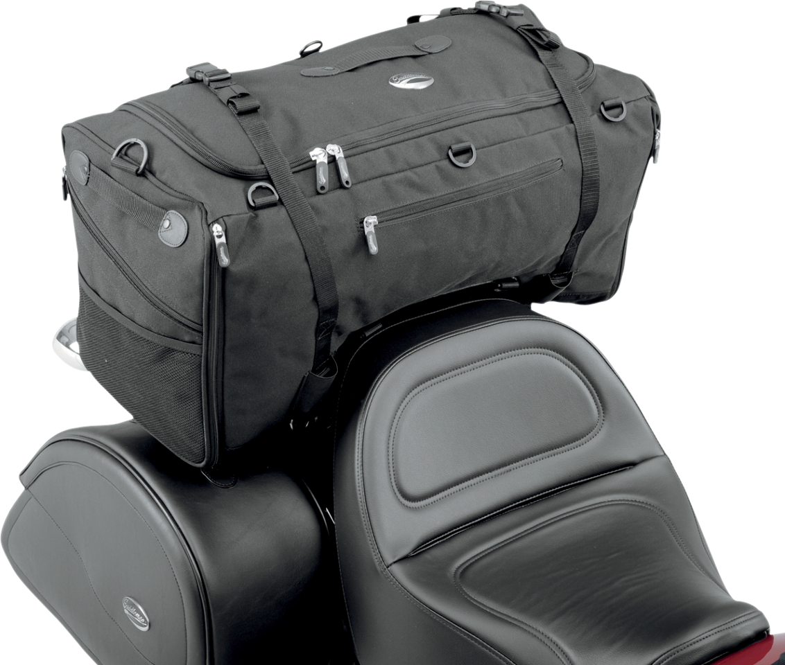 Saddlemen Black Textile TS3200 Deluxe Sport Motorcycle Tail Bag Harley