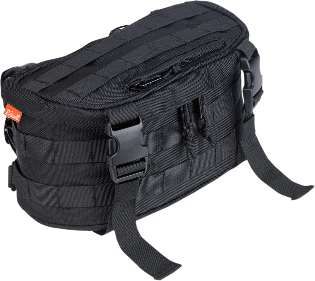 Biltwell Black Textile Exfil7 Motorcycle Zipper Front Fork Bag Harley