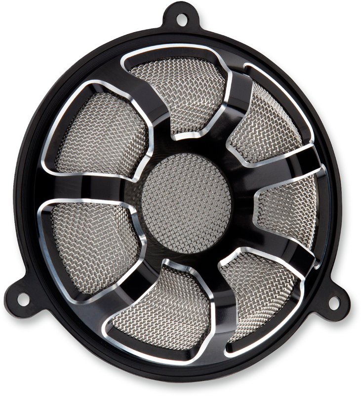 Arlen Ness Black Beveled Front Fairing Speaker Grills 1419 Harley