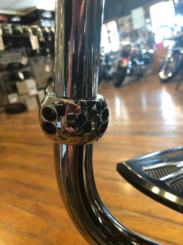 Arlen Ness Chrome Pair 1 1/4" Front Clamp on Highway Bar Peg Mounts For