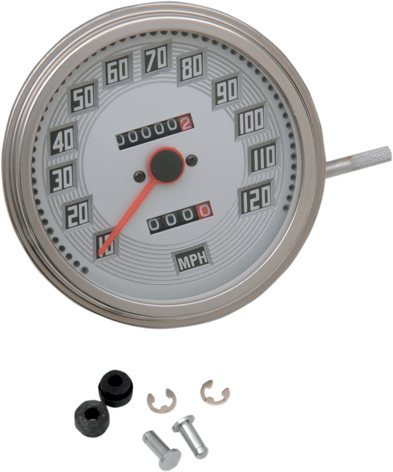 Drag Specialties Billet Sliver Speedometer Speedo 8490 Harley Davidson