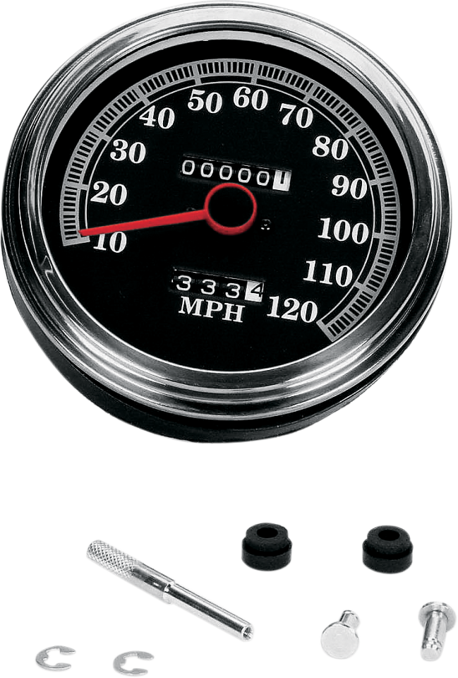 Drag Specialties 5" Black Speedometer Speedo 8490 Harley Davidson
