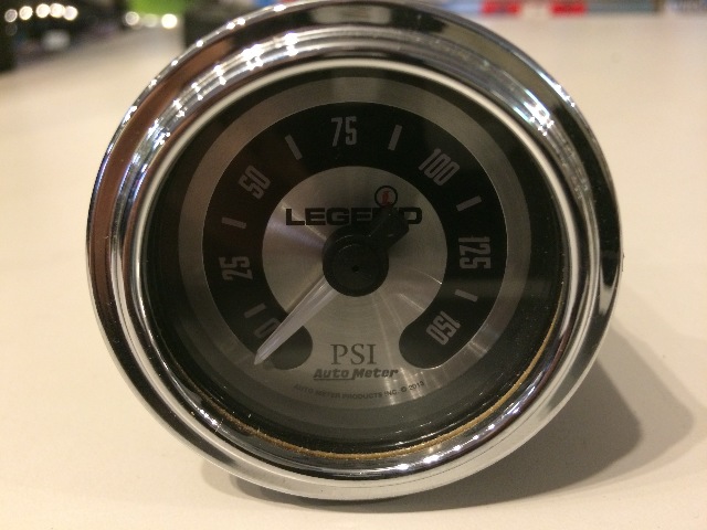Legend Chrome Spun Aluminum LED Front Fairing PSI Air Gauge Harley Davidson