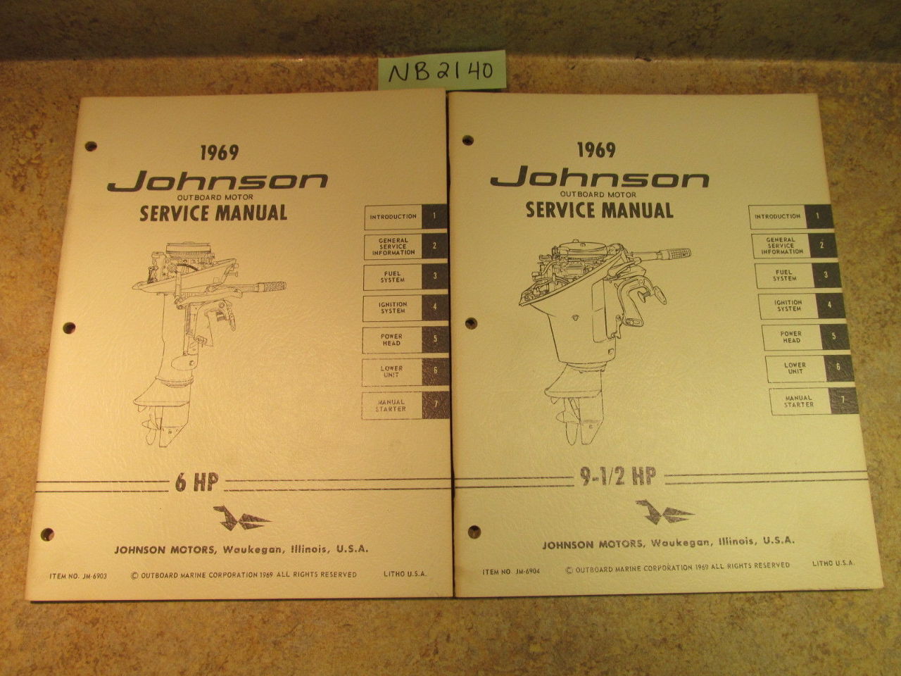 ... 1969 Johnson Evinrude Outboard Service Manual Year Set 1.5-115 HP ...