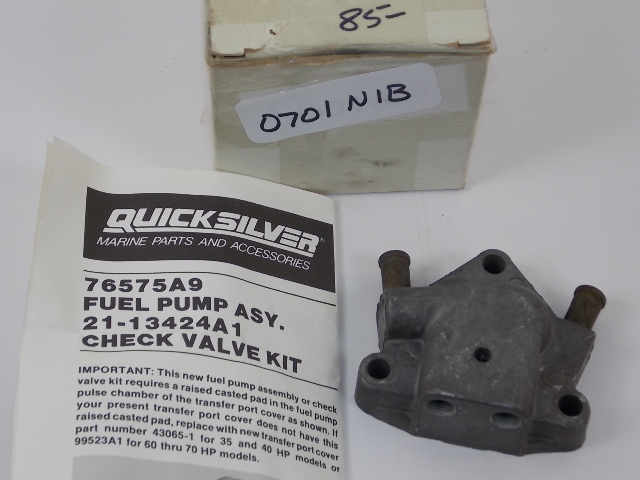 NEW Mercury Fuel Pump Assembly 1977-90 35 50 60 70 HP 76575A2 76575A9 76575A6