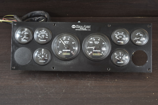 Outboard Sea Ark Dash Panel W/ Setup for Dual Honda Motors 18-3/8" x 6-1/2"
