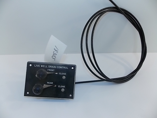 Dual Live Well Drain Control with 8' cable