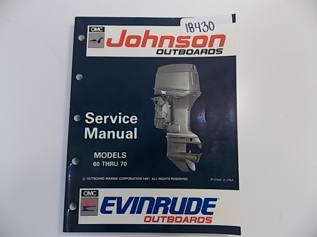 OMC Johnson "EN" 60 thru 70 Models Service Manual 1992 508144