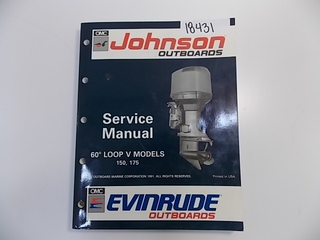 OMC Johnson "EN" 60 Loop V Models 150 175 Service Manual 1992 508146