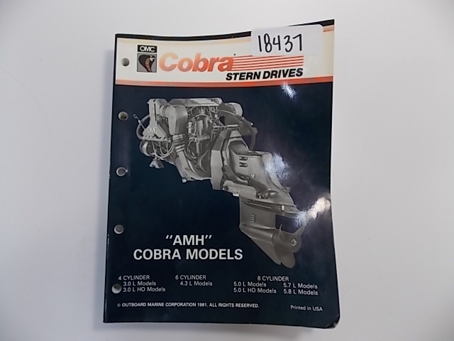 OMC Cobra Stern Drive Service Manual "AMH" Cobra Models 1992 508148