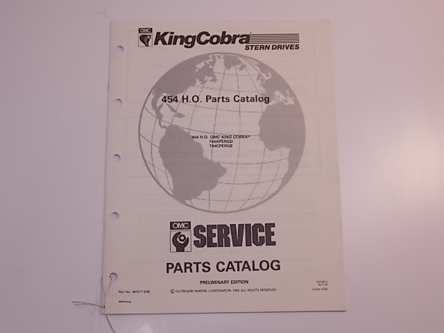 OMC Cobra Stern Drive 454 H.O. Parts Catalog 1990 987077