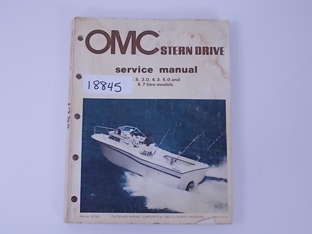 OMC STERN DRIVE SERVICE MANUAL 507551 1985 2.5 3 4.3 5 5.7