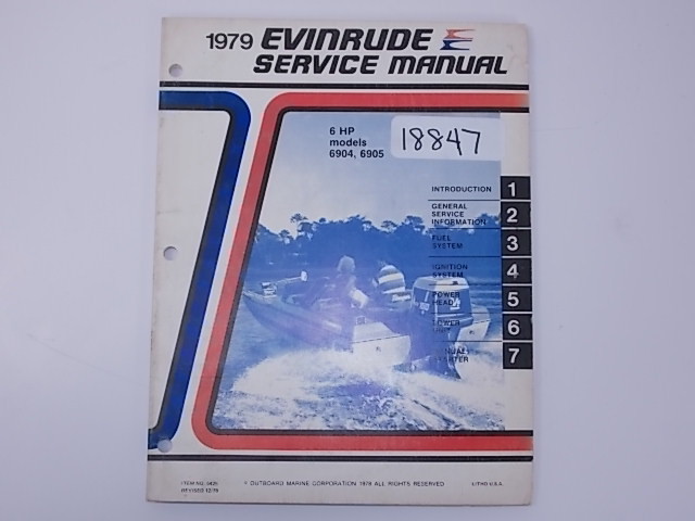 Evinrude Service Manual 5425 1979 6 HP Models 6904 and 6905