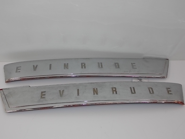 Evinrude Motor Cover Applique Lower Port & Stbd. 50's 60's 35 HP 204213 204214