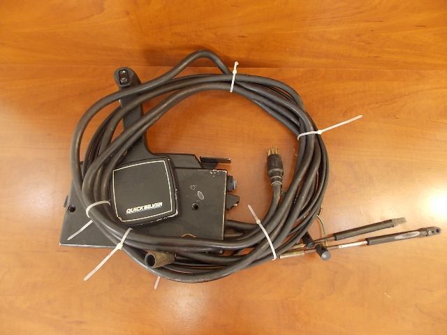 Mercury Quicksilver Side Mount Control Box w/ Trim Switch & 8 Ft Cables No Key