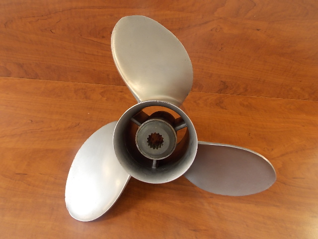 Used OMC Stainless Steal Propeller 14-1/4 X 24 1977-2015 0387163 091203