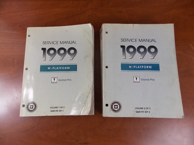 Used 1999 Pontiac Grand Prix Service Manual Set for 3.1L & 3.8L Volume 1 & 2