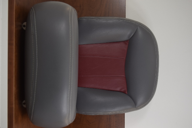 New Gambler Center Bass Boat Seat. Grey with red.