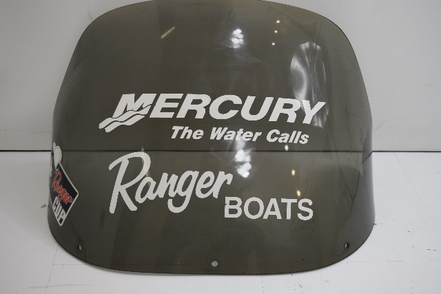 Used Tinted Plexiglass Boat Windshield approx. 23"w x 16"h  34" arc