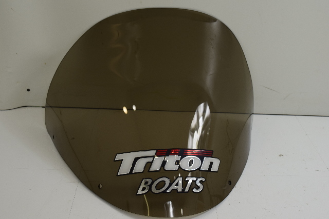 Used Triton tinted plexiglass boat windshield 23" w x 21.5" h 32" arc