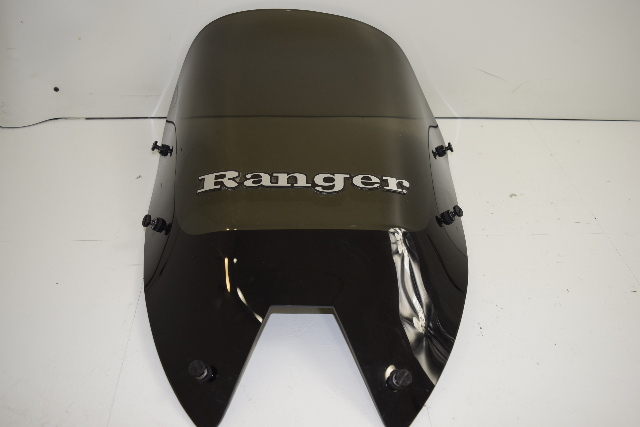Used Ranger tinted plexiglass boat windshield 21 7/8 h x 16 3/4" w 22 3/4" arc