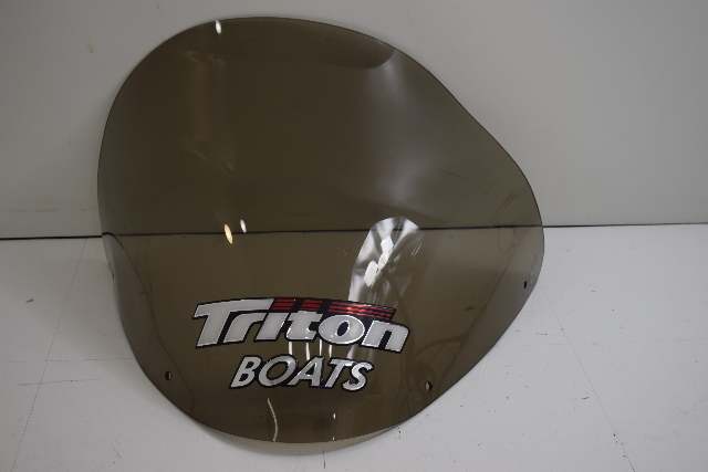 Used Triton tinted plexiglass boat windshield 21 5/8" h x 22 3/4" w 32' arc