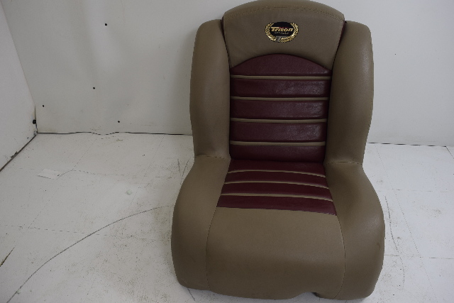 Genuine Triton Boat Chrg Bucket Seat w/ Spg Tan & Maroon