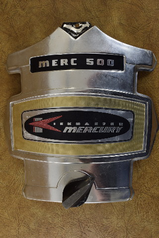 Mercury Medallion Front Cowling Cover Merc 500 Kiekhaefer 9-1/2" x 10 "