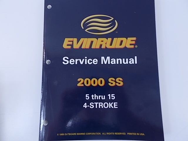 Evinrude Shop Service Manual Book 2000 2000 SS 5 through 15 4-Stroke 787060
