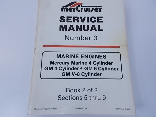 Mercruiser Service Manual #16 GM V-8 / 454 CID (7.4) / 502 CID (8.2) 823224
