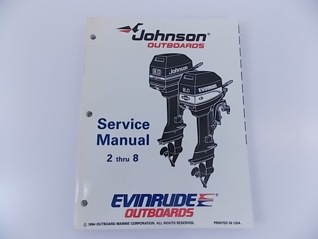Johnson Evinrude Service Manual 2 through 8 1995 503145