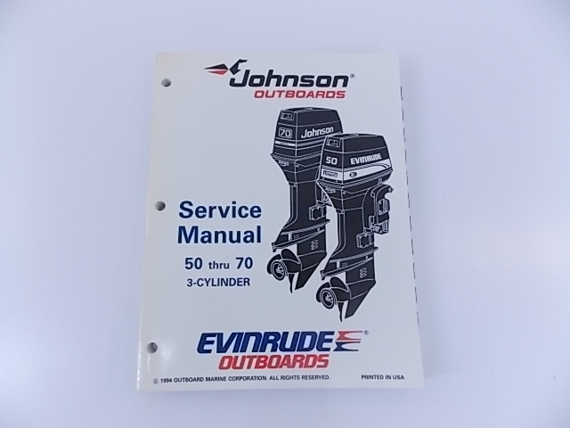 Johnson Evinrude Service Manual 50 through 70 3-Cylinder 1995 503149