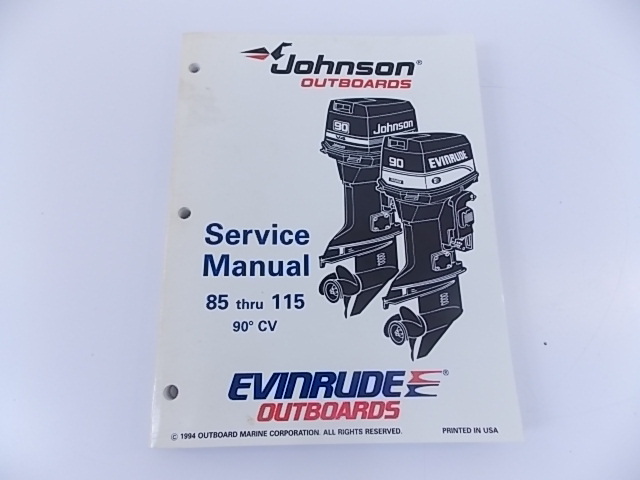 Johnson Evinrude Service Manual 85 through 115 90 degree CV 1995 503150