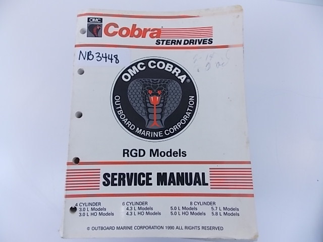 OMC King Cobra Stern Drives RGD Models Service Manual 1991 507953