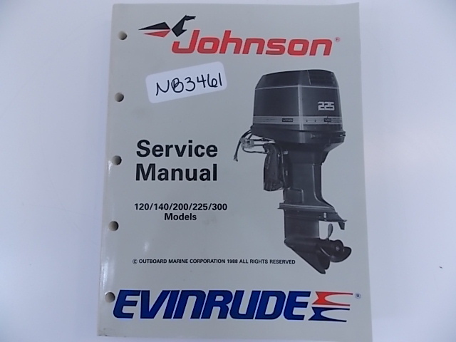 Johnson Evinrude Service Manual 120 140 200 225 300 Models 1989 507758