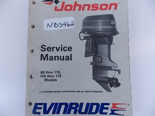 Johnson Evinrude Service Manual 88 thru 110, 150 thru 175 Models 1989 507757
