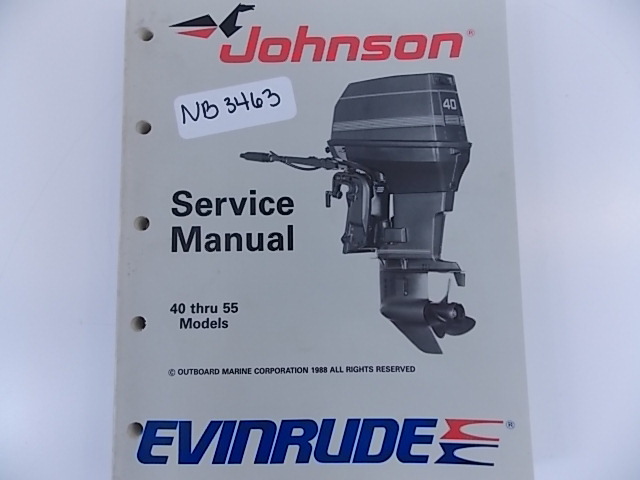 Johnson Evinrude Service Manual 40 through 55 Models 1989 507755