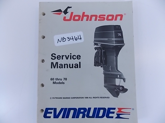 Johnson Evinrude Service Manual 60 through 70 Models 1989 507756