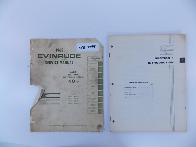1965 Evinrude 40 HP Lark Big Twin & Big Twin Electric Models Service Manual