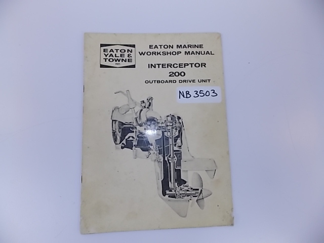 Eaton Marine Workshop Manual Interceptor 200 Outboard Drive Unit