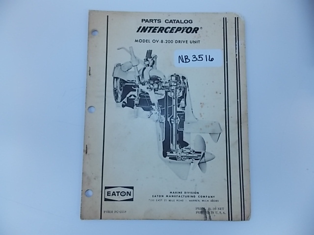 Eaton Parts Catalogue Interceptor Model OV 8 200 Drive Unit