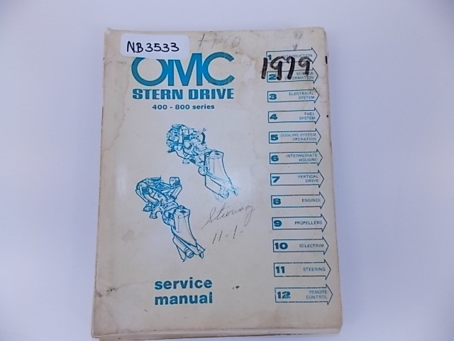 OMC Stern Drive 400 - 800 series service manual 1979 - 1980