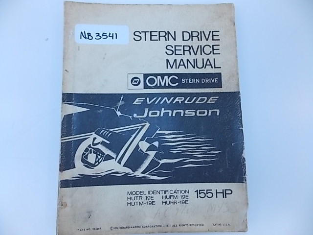 OMC Stern Drive Evinrude Johnson service manual 155 HP 384489