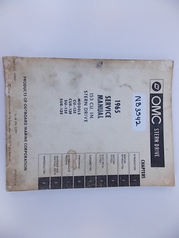 1965 OMC Stern Drive Service Manual 153 Cu. In. 380600